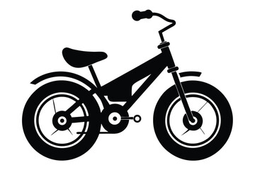 Fototapeta premium mini bike silhouette line art vector illustration with a white background