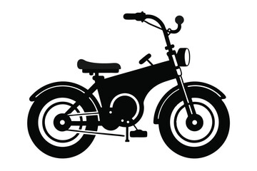 Fototapeta premium mini bike silhouette line art vector illustration with a white background