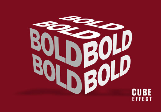 Cube Perspective 3D Text Effect