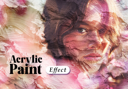 Acrylic Paint Effect Mockup