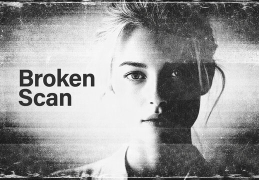 Analog Distressed Broken Scan Photo Effect