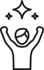 Teamwork leadership outline black silhouette person throwing ball with sparkles teamwork