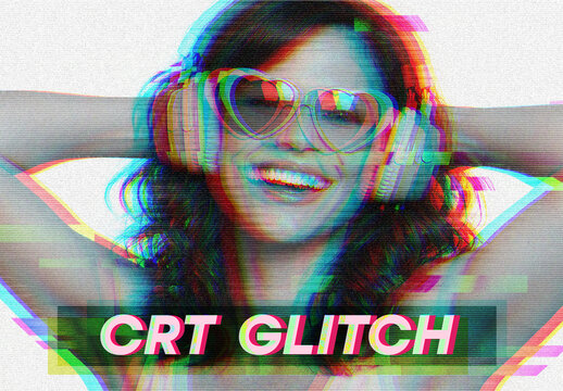 Glitch CRT Effect Mockup