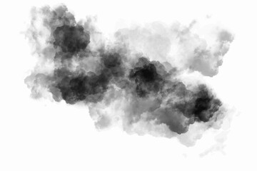 Dramatic Abstract Black Smoke Cloud Ink Explosion Texture Overlay Background