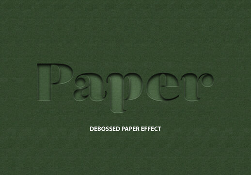 Debossed Paper Text Effect
