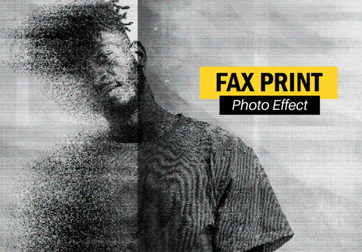 Fax Noise Dissolve Photo Effect