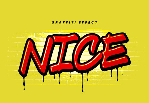 Graffiti Drip Outline Text Effect