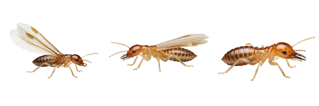 THE SERIES OF THE TERMITE ALATES ISOLATED ON WHITE BACKGROUND HD FILE PNG,,,,