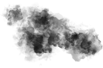 Dramatic Abstract Black Smoke Cloud Ink Explosion Texture Overlay