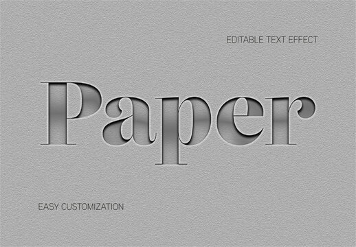 Debossed Paper Shadow Text Effect