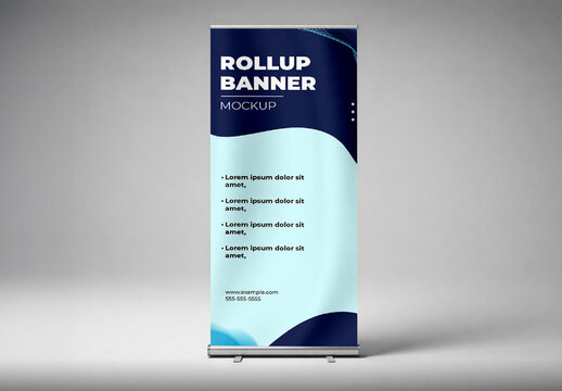 Rollup Banner Stand Advertising Mockup