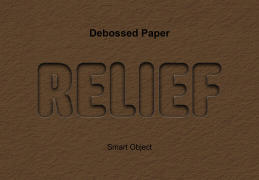 Debossed Paper Cut Text Effect