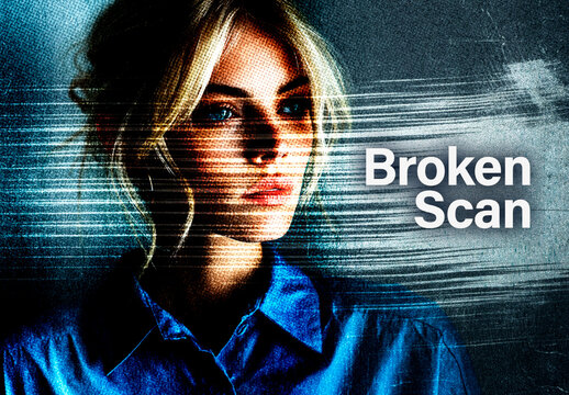 Broken Scan Photo Effect