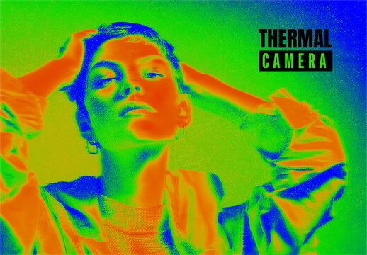 Thermal Heatmap Infrared Effect Mockup
