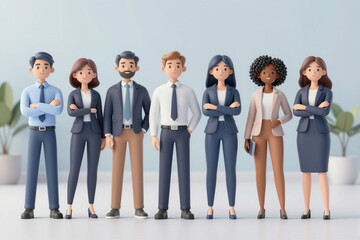 Obraz premium diverse business team standing together