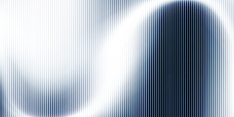 Monochrome waves with transparent vertical layering and soft opacity shifts. Abstract distorted glass effect, minimal and textured in grayscale palette. Vector illustration for futuristic design © Dul