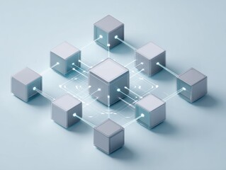Naklejka premium api connection blocks concept isolated on a light blue background