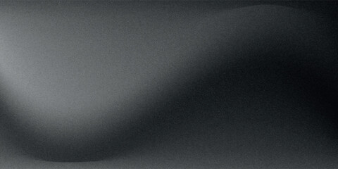 Grey gradient grain texture background gray black white monochrome smooth grainy backdrop design copy space © Qiana