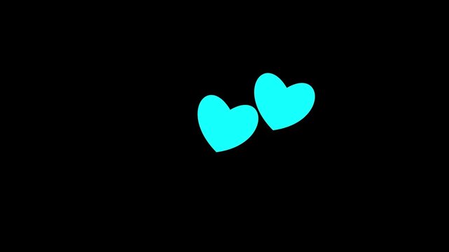 Animated Sine color pounding heart. Looped video of beating heart. Concept of love, health, passion, medicine. Vector illustration isolated on the Black background.
