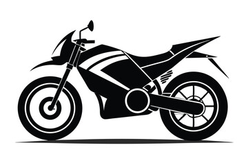 Obraz premium electric motorcycle silhouette line art vector illustration with a white background