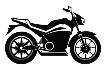 Fototapeta premium electric motorcycle silhouette line art vector illustration with a white background