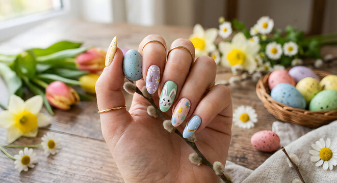 Soft Pastel Minimalist Easter Nails. Pastel Minimal Easter Nails Inspiration
