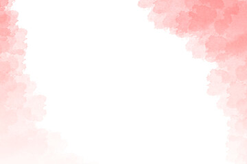 Obraz premium Coral Pink Watercolor Border Abstract Background Transparent PNG Soft Artistic Texture
