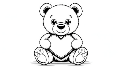 Fototapeta premium a cute teddy bear in a image with simple background 