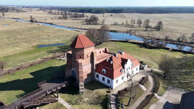 Liw Armory &ndash; Sunny Day 4K Aerial Drone Footage | Early Spring