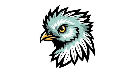 Fototapeta premium Illustration of Eagle Head with Feathers.