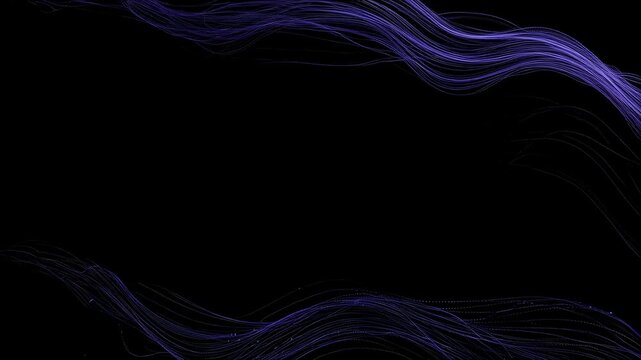Flowing digital hair strands animation, growth concept for hair care, alopecia, and hair extension treatments
