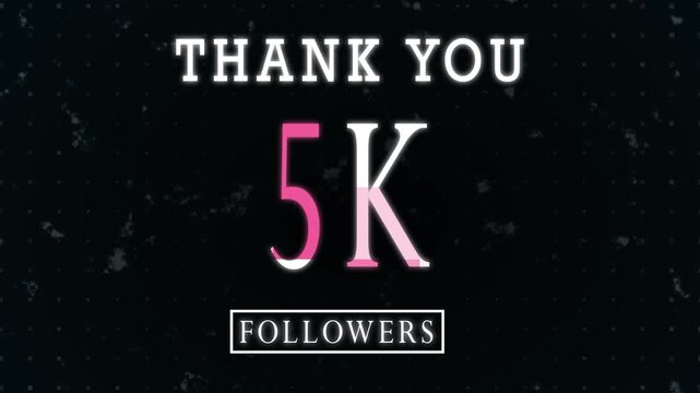 5 followers Moving Gold fire Text celebration animation 4k video template, Thank you 5K followers, 5k Followers thank you Social Media Network And Twitter Related Projects Concept video