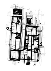 Abstract image for printing. Picture for modern interiors. The picture is painted by hand on a tablet. © neurostructure