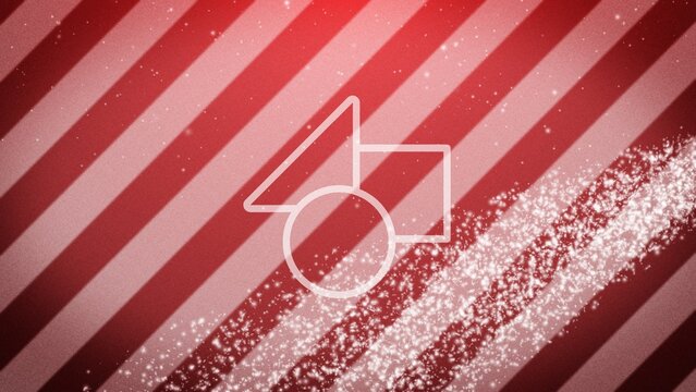 Christmas Sugar Candy Cane Snow Logo Reveal