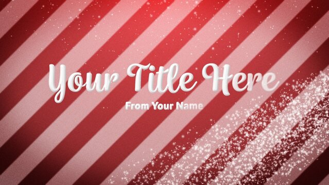Christmas Sugar Candy Cane Snow Title Intro