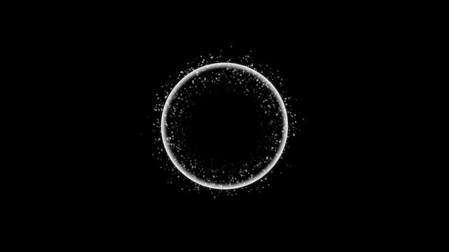 Burst circles glitter animation, circle bursting 4K animation, shiny glitter transitions, pop up sparkle explosion, loop blust motion, festive visual effects on black screen background.
