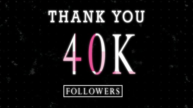 40 followers Moving Gold fire Text celebration animation 4k video template, Thank you 40K followers, 40k Followers thank you Social Media Network And Twitter Related Projects Concept video
