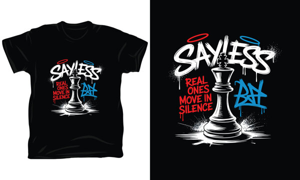 Say less real ones move in silence chess king vector illustration