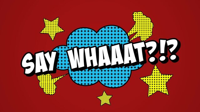 Cartoon Pop Up Reaction Phrase Comic Pop Art Title Intro