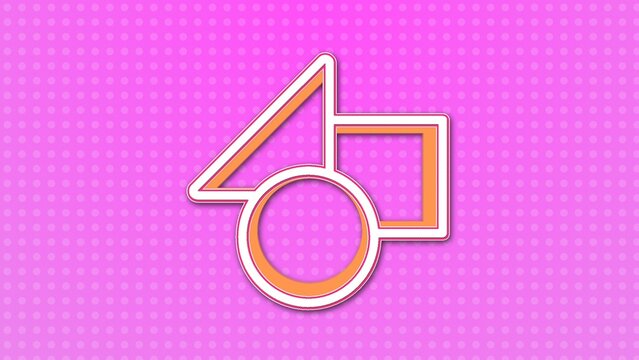 Cartoon Bouncy Icon Fun Outlined Logo Reveal