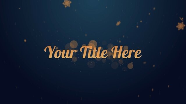 Magical Festive Christmas Trailer Title Floating Particles