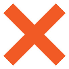 Obraz premium Red Cross Sign. Red Cross Mark, No, Delete Icon. Stop Sign, Cancel Symbol. 