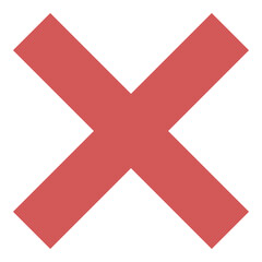 Fototapeta premium Red Cross Sign. Red Cross Mark, No, Delete Icon. Stop Sign, Cancel Symbol. 