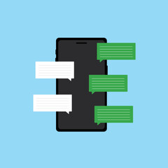 Obraz premium Smartphone communication and notifications.ai