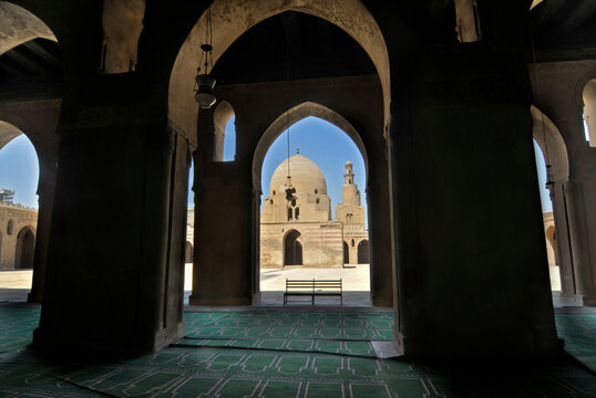 The oldest Historic  Mosque of Ibn Tulun Cairo, Egypt