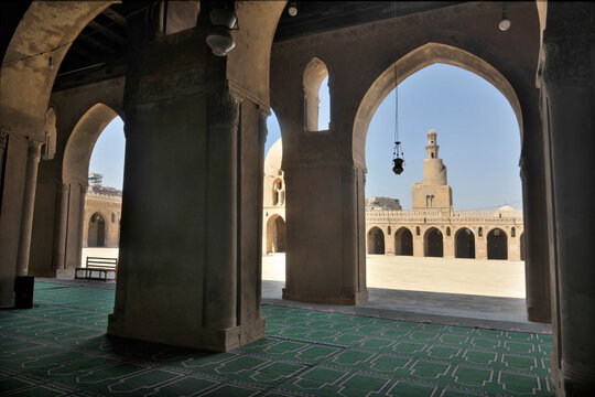 The oldest Historic  Mosque of Ibn Tulun Cairo, Egypt
