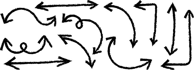 Fototapeta premium A complex network of arrows pointing in various directions