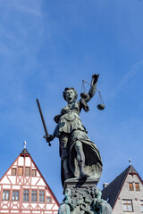 Fototapeta premium lady justice as symbol in frankfurt