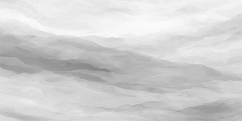 A breathtaking aerial view of high white clouds drifting through blue mountain peaks as fog blankets the nature landscape under a bright heaven light along the horizon © ITS OK