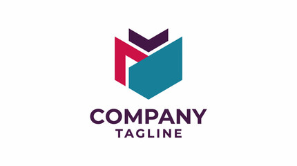 This logo features vibrant geometric shapes, showcasing a modern design ideal for a tech or creative company, emphasizing innovation and visual appeal in branding.